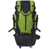 vidaXL Mochila de senderismo XXL negro y verde 75 l
