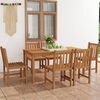 vidaXL Conjunto de comedor de jard&iacute;n de 7 piezas, 160 x 80 cm, madera maciza de teca