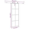 vidaXL Puerta corredera con juego herrajes negro 76x205 cm ESG vidrio