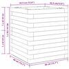 vidaXL Jardinera de madera maciza de pino blanca 40x40x46 cm