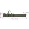 vidaXL Bolso para ca&ntilde;a de pescar tela oxford verde oscuro 150 cm
