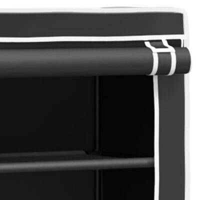 vidaXL Estantería 2 niveles lavadora hierro negro 71x29,5x170,5cm