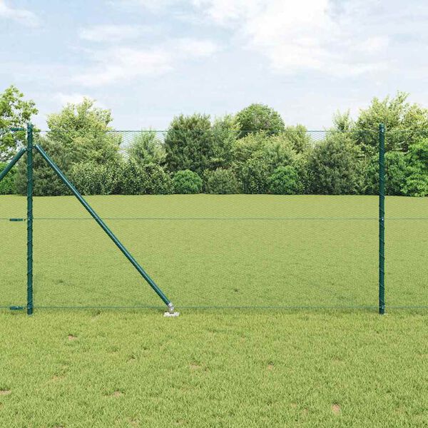 vidaXL Poste de Valla Verde 25 x 1 m (malla de 13 mm) Acero