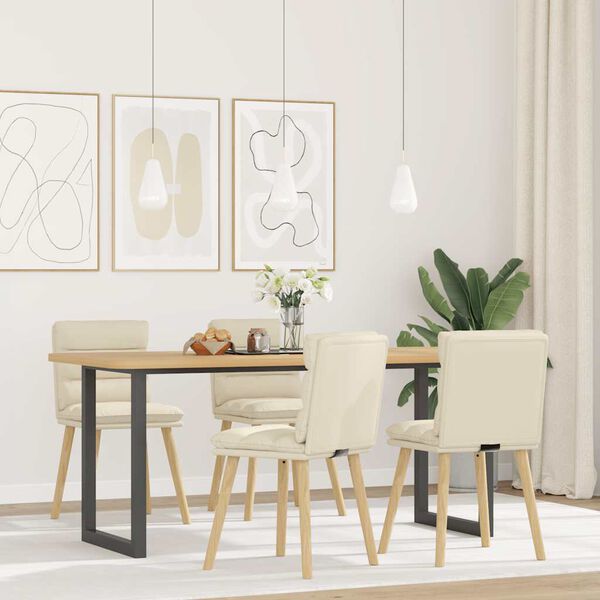 vidaXL Sillas de comedor 4 unidades lino