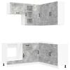 vidaXL Unidad de cocina KALMAR 8 uds. Gris Hormig&oacute;n