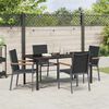vidaXL Conjunto de Comedor de Jard&iacute;n 5 pcs Negro