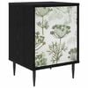 vidaXL Mesa de noche GOTHA Roble Negro 36 x 33 x 51 cm