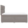 vidaXL Cama box spring con colch&oacute;n tela gris taupe 160x200 cm