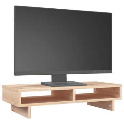 vidaXL Soporte para monitor madera maciza de pino 60x27x14 cm