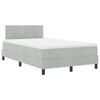 vidaXL Cama tipo Box Spring Gris Claro 120 x 200 cm Terciopelo
