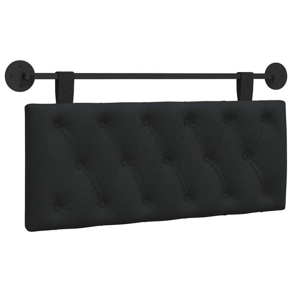 vidaXL Cabecera Colgante Negro 110 x 55 x 7 cm tela