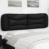 vidaXL Cabecero de cama acolchado Hvar cuero sint&eacute;tico negro 180 cm