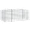 vidaXL Arriate de gaviones forma arco hierro galvanizado 200x100x100cm