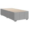 vidaXL Cama box spring con colch&oacute;n tela gris claro 80x200 cm