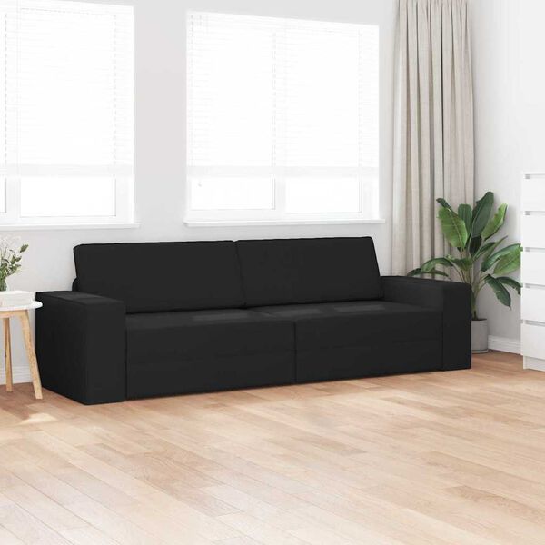 vidaXL Sofá cama Negro 245 x 78 x 77 cm Terciopelo