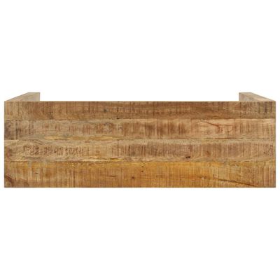 vidaXL Mesa consola de madera de mango rugosa 110x35x76 cm