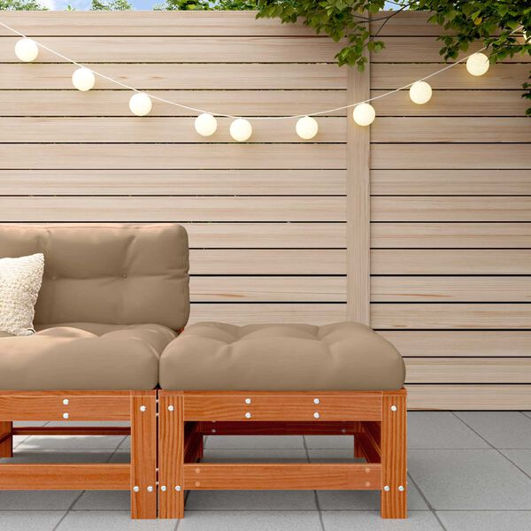 vidaXL Reposapi&eacute;s de Jard&iacute;n Pino macizo Marr&oacute;n Cera