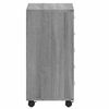 vidaXL Cajonera con ruedas madera contrachapada gris Sonoma
