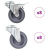 vidaXL Ruedas giratorias con agujero pasador 16 unidades 75 mm