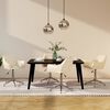 vidaXL Sillas de comedor giratorias 4 unidades tela crema