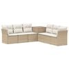 vidaXL Juego de Sof&aacute; 7 uds. Beige y blanco crema