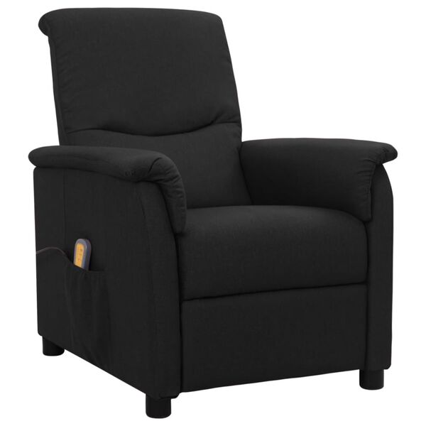 vidaXL Sill&oacute;n de masaje de tela negro