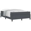 vidaXL Estructura de cama con colchón Gris oscuro 140 x 200 cm tela