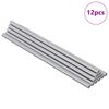 vidaXL Varilla Roscada 12 uds. Plateado 6 x 170 mm Acero
