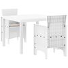 vidaXL Conjunto de Comedor de Jard&iacute;n 3 pcs Blanco Polipropileno