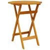 vidaXL Mesa de jard&iacute;n plegable madera maciza de acacia &Oslash;60x75 cm