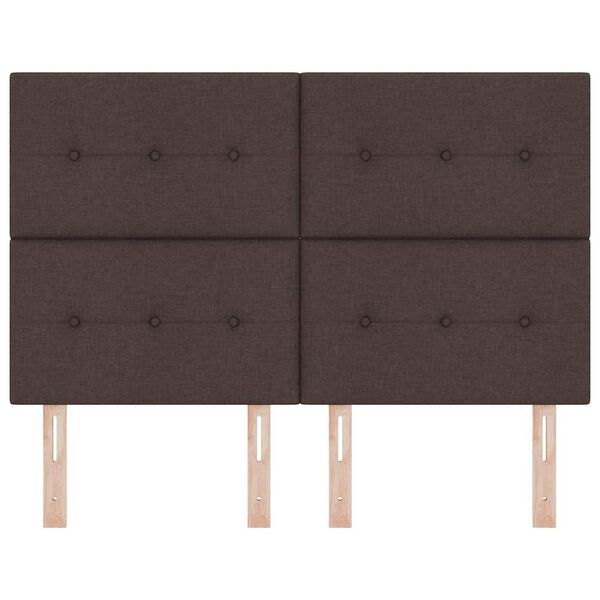 vidaXL Cabecero con cabecera Marr&oacute;n Oscuro 144 cm Cuero sint&eacute;tico