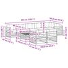 vidaXL Conjunto de sof&aacute;s de exterior 9 pcs Gris Natural y Claro