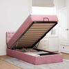 vidaXL Estructura cama otomana colch&oacute;n terciopelo rosa 80x200cm
