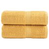 vidaXL Toallas de invitados SOLUND 2 uds dorado 30x50 cm 600 gsm