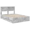 vidaXL Estructura de cama Gris Concreto 140 x 200 cm Madera Ingenieril