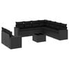 vidaXL Set de sof&aacute;s de jard&iacute;n 10 pzas cojines rat&aacute;n sint&eacute;tico negro