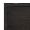vidaXL Encimera ba&ntilde;o madera maciza tratada marr&oacute;n oscuro 80x50x(2-6)cm