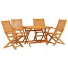 vidaXL Conjunto de Comedor de Jard&iacute;n 5 uds. Marr&oacute;n
