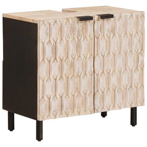 vidaXL Mueble de lavabo para ba&ntilde;o con estante 62 x 33 x 58 cm