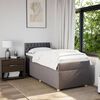 vidaXL Cama box spring con colch&oacute;n tela gris taupe 80x200 cm