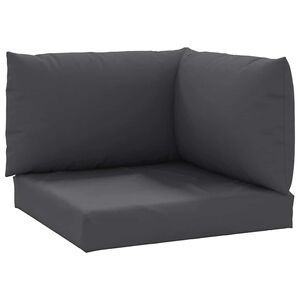 vidaXL Cojines para palets 3 unidades tela Oxford gris antracita