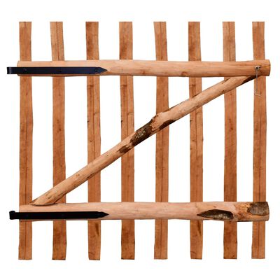vidaXL Puerta para valla 100x100cm madera de avellano impregnada