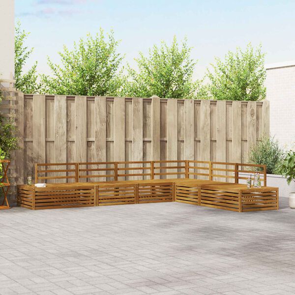 vidaXL Conjunto de sof&aacute;s de exterior 6 Pieza Natural