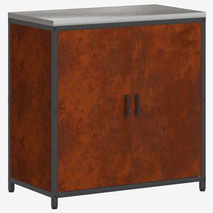 vidaXL Almacenamiento de cocina HATTEM Oxidado 90 x 50 x 92 cm Acero