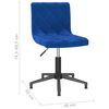 vidaXL Sillas de comedor giratorias 4 uds terciopelo azul