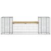vidaXL Banco jardín con gaviones madera pino impregnada 183x41x60,5 cm