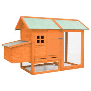 vidaXL Gallinero madera maciza pino y abeto 170x81x110 cm