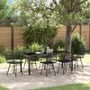 vidaXL Conjunto de Comedor de Jard&iacute;n 7 pcs Negro