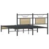 vidaXL Estructura de cama sin colchón madera roble Sonoma 137x190 cm