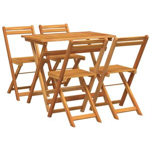 vidaXL Conjunto bistro 5 pcs Aceite Natural Madera de Acacia S&oacute;lida